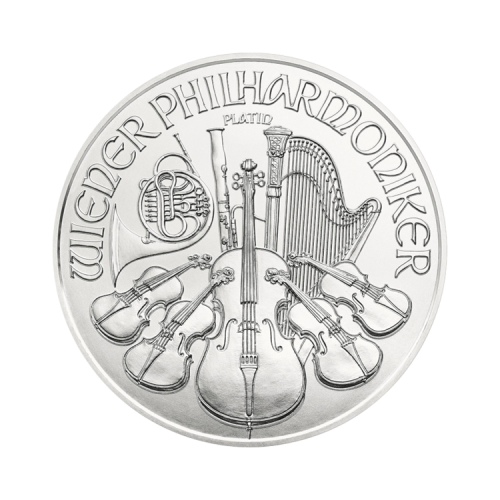 Thumbnail 1 oz Philharmoniker Platina Munt 2024 voorkant