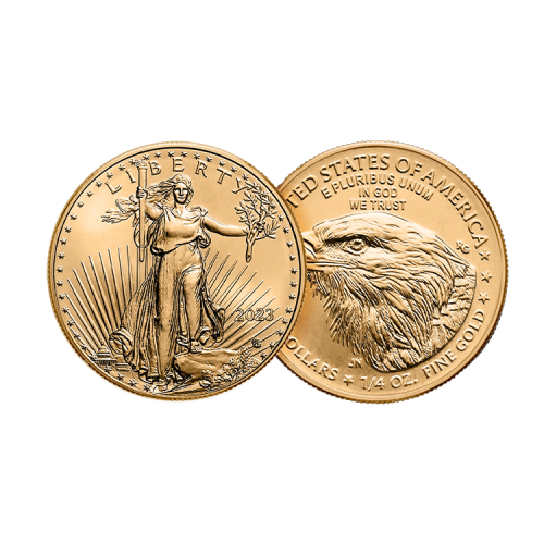 Thumbnail 1/4 oz American Eagle Goldmünze 2024 angle 1
