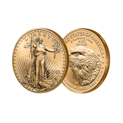 Thumbnail 1/4 oz American Eagle Goldmünze 2024 angle 2