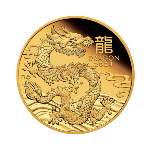 Thumbnail 1 oz Lunar Proof Gouden Munt 2024 voorkant