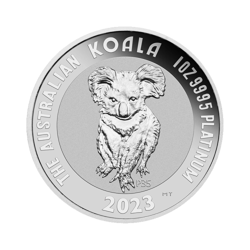 Thumbnail 1 troy ounce platinum coin Koala 35th anniversary 2023 front