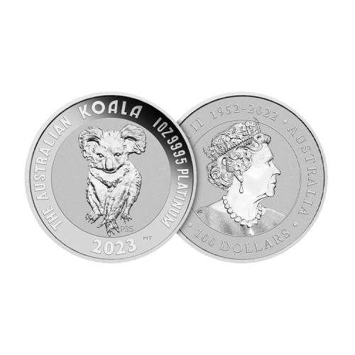 Thumbnail 1 troy ounce platinum coin Koala 35th anniversary 2023 angle 1