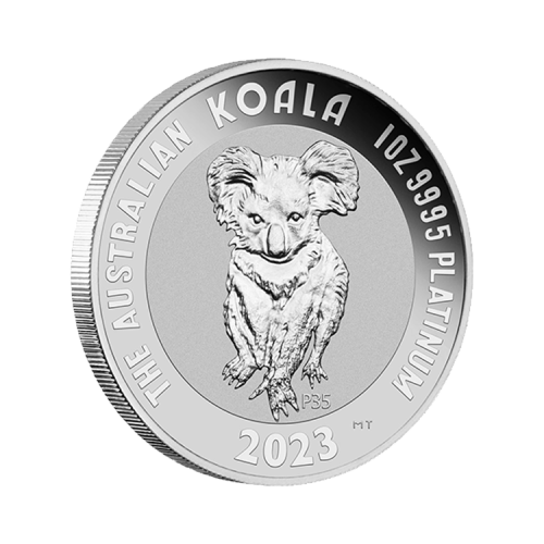 Thumbnail 1 troy ounce platinum coin Koala 35th anniversary 2023 angle 2
