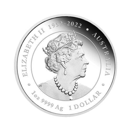 Thumbnail 1 oz Lunar Zilveren Munt 2024 achterkant