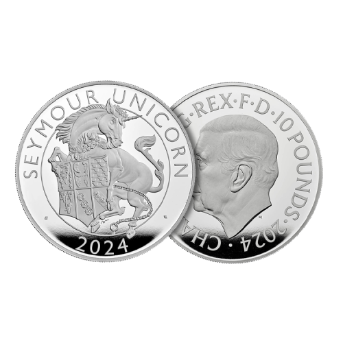 Thumbnail 5 oz Tudor Beasts Zilveren Munt 2024 perspectief 2