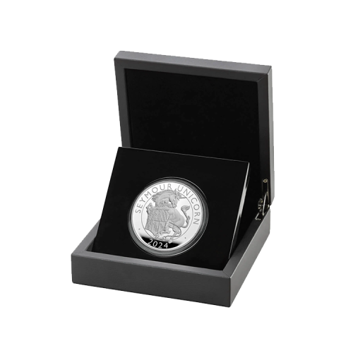 Thumbnail 5 oz Tudor Beasts Zilveren Munt 2024 voorkant