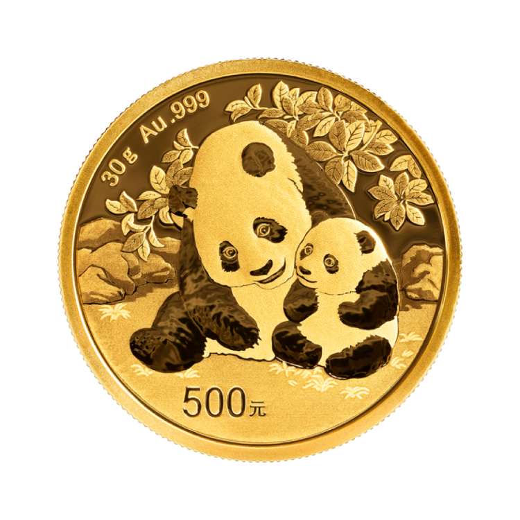 30g Panda Gouden Munt 2024 voorkant
