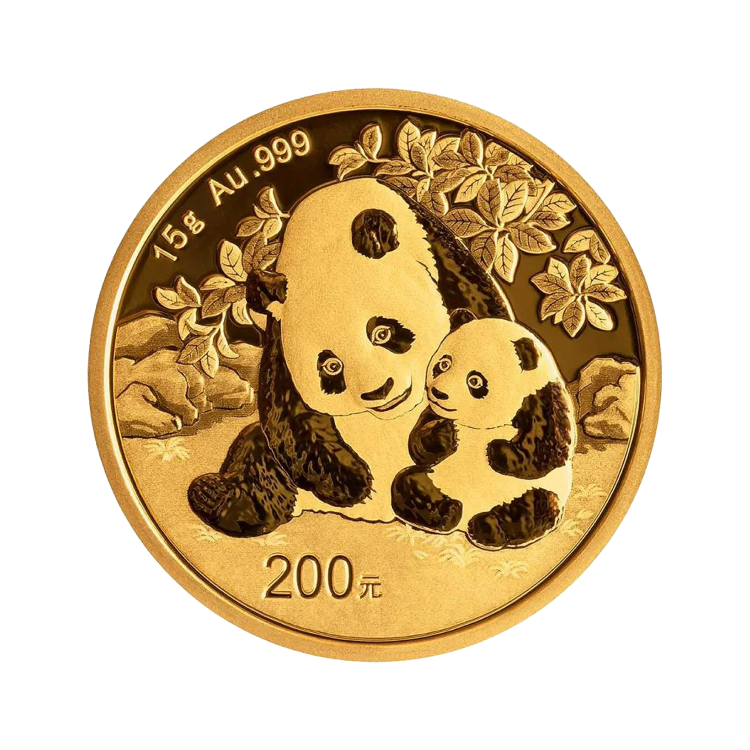 15g Panda Gouden Munt 2024 voorkant