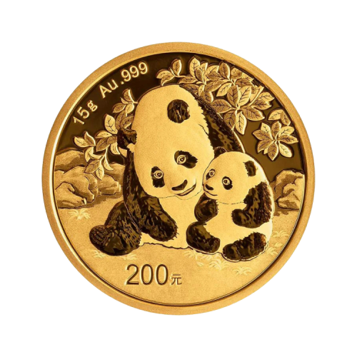 Thumbnail 15g Panda Gouden Munt 2024 voorkant