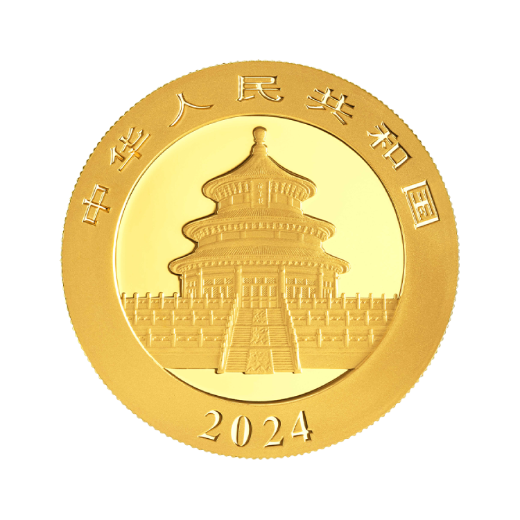 15g Panda Gouden Munt 2024 achterkant