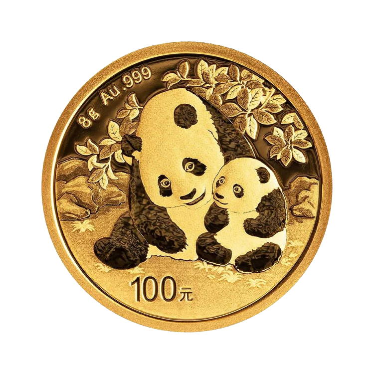 8g Panda Gouden Munt 2024 voorkant