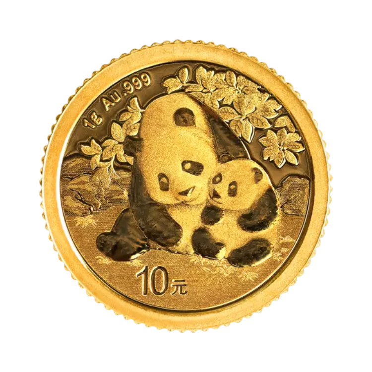 1g Panda Gouden Munt 2024 voorkant