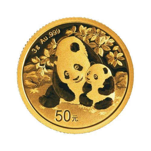 Thumbnail 3g Panda Gouden Munt 2024 voorkant