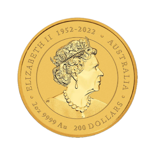 Thumbnail 2 oz Lunar Gouden Munt 2024 achterkant