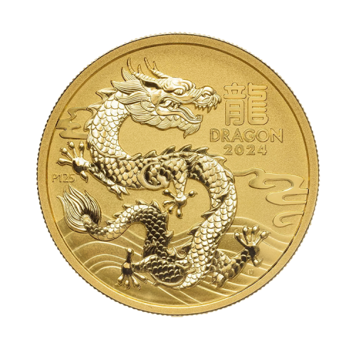 Thumbnail 1 oz Lunar Gold Coin 2024 front