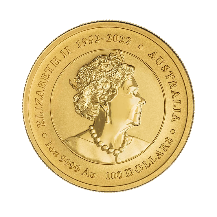 1 oz Lunar Gold Coin 2024 back