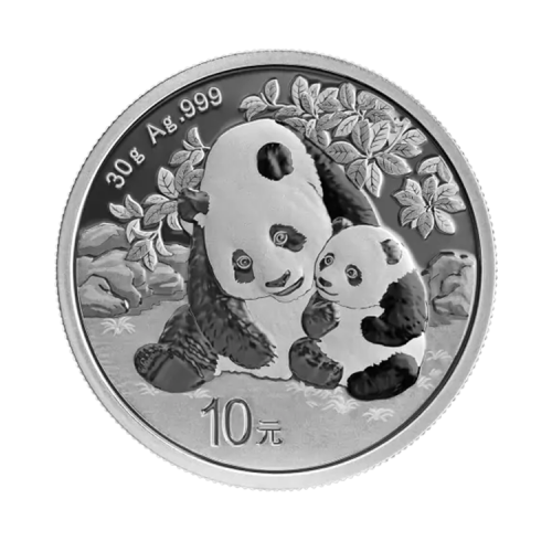 Thumbnail 30g China Gold Coin Corp. Zilveren Munt 2024 voorkant