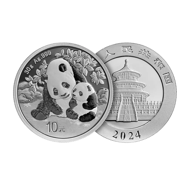 30g China Gold Coin Corp. Zilveren Munt 2024 perspectief 1