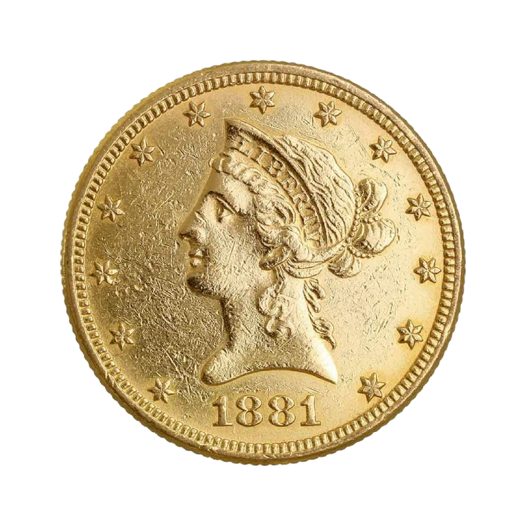 American Eagle Gouden Munt Divers 10 Dollar Liberty head achterkant