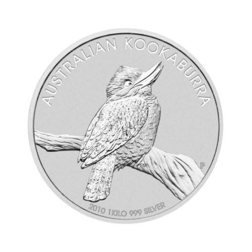 Thumbnail 1 kilo Kookaburra Zilveren Munt 2010 voorkant
