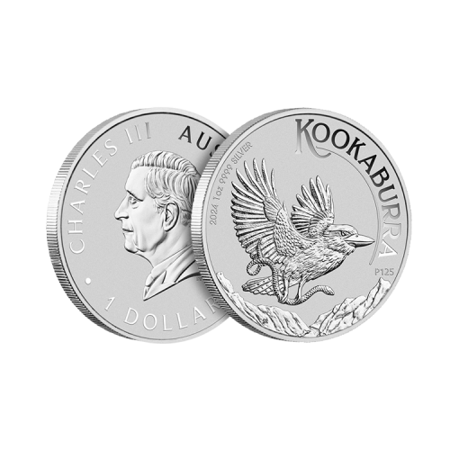 Thumbnail 1 oz Kookaburra Silver Coin 2024 angle 2