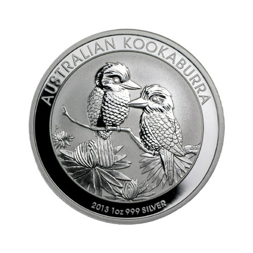 Thumbnail 1 oz Kookaburra Zilveren Munt 2013 voorkant