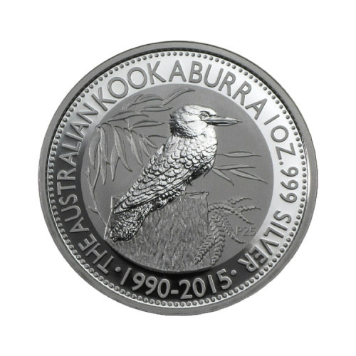 Thumbnail 1 oz Kookaburra Zilveren Munt 2015 voorkant