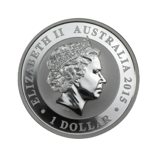 Thumbnail 1 oz Kookaburra Zilveren Munt 2015 achterkant