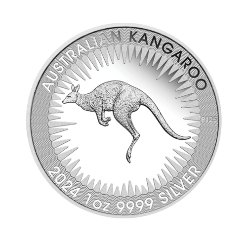 Thumbnail 1 troy ounce zilveren munt Kangaroo 2024 Proof voorkant