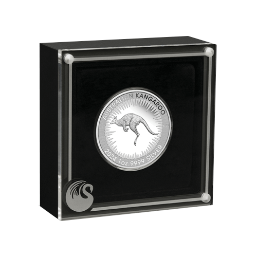 Thumbnail 1 troy ounce zilveren munt Kangaroo 2024 Proof perspectief 3