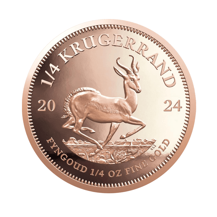 1/4 oz Krugerrand Proof Gold Coin 2024 front
