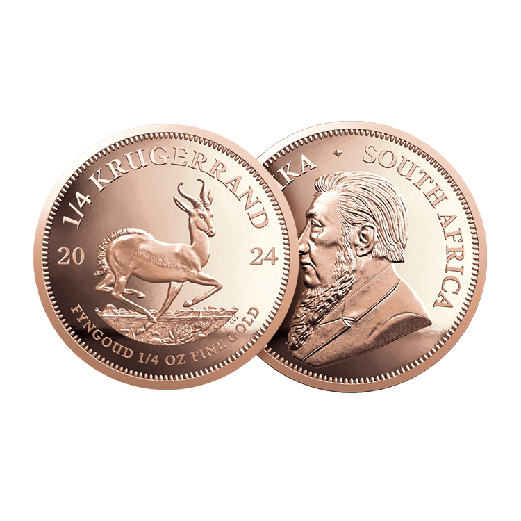 1/4 oz Krugerrand Proof Gold Coin 2024 angle 1
