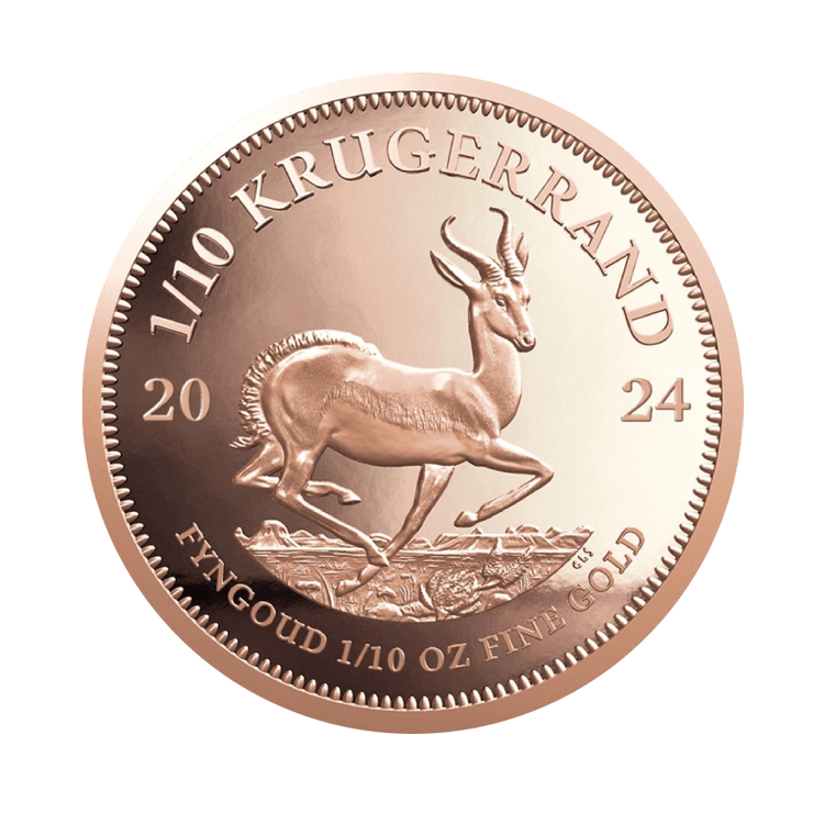 1/10 oz Krugerrand Proof Gold Coin 2024 front