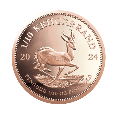 Thumbnail 1/10 oz Krugerrand Proof Gold Coin 2024 front