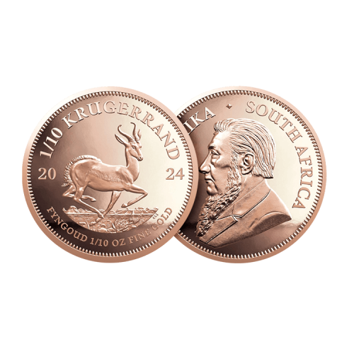 Thumbnail 1/10 oz Krugerrand Proof Gold Coin 2024 angle 1