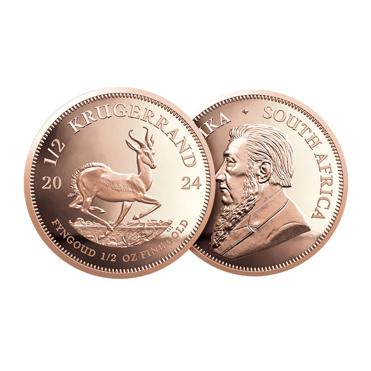 1/2 oz Krugerrand Proof Gold Coin 2024 angle 1