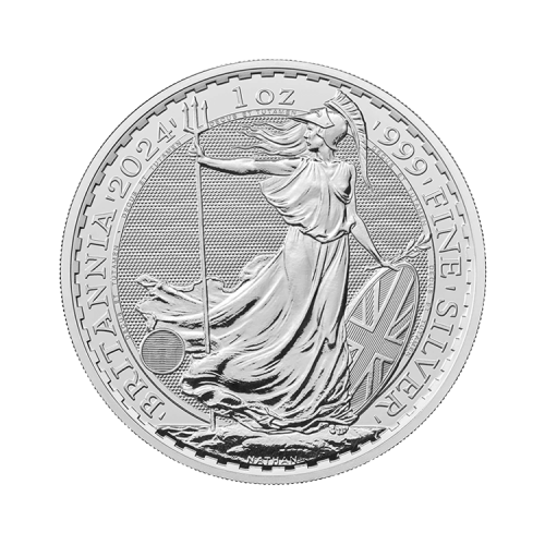 Thumbnail 1 troy ounce silver Britannia coin from 2024 obverse
