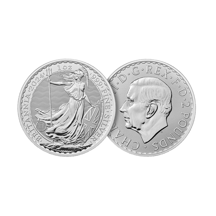 Design 1 troy ounce silver Britannia coin 2024