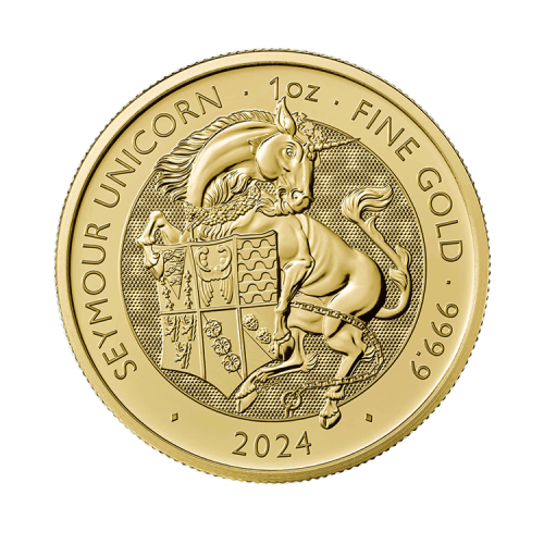 Thumbnail 1 oz Tudor Beasts Gouden Munt 2024 voorkant
