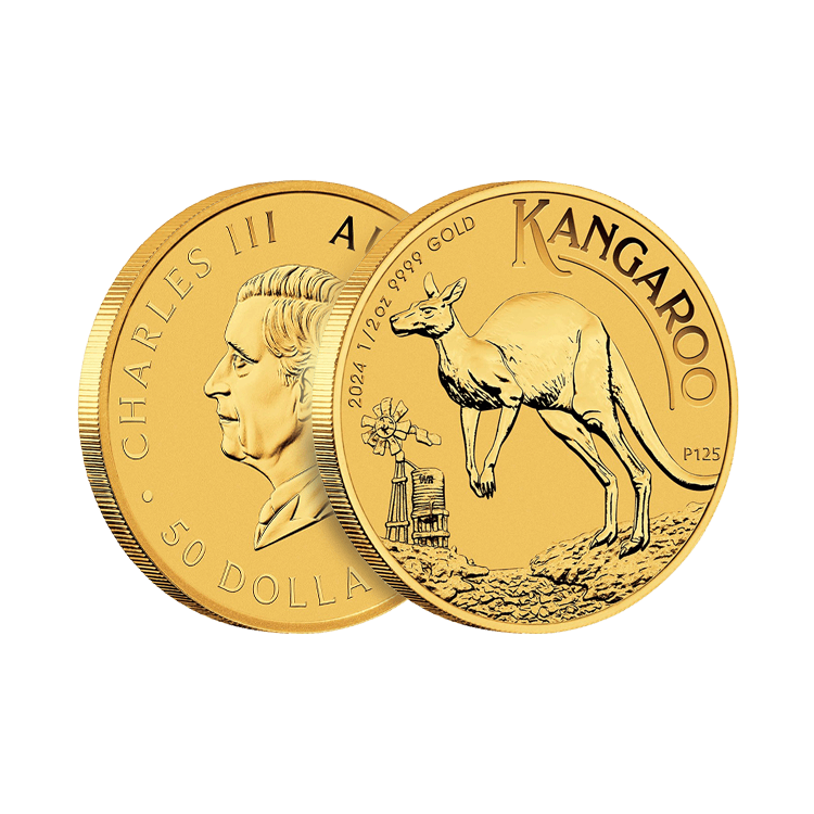Design 1/2 oz gouden Kangaroo