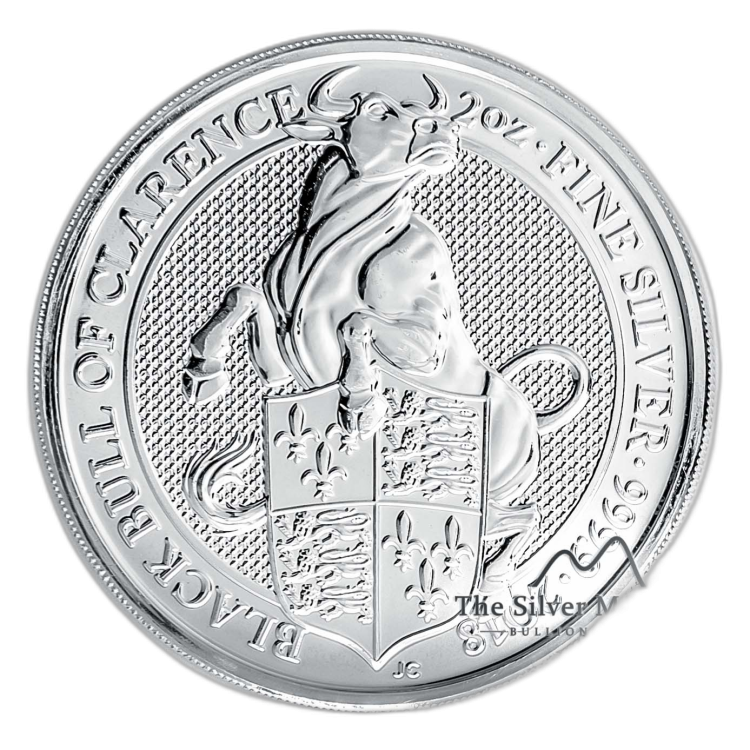 2 oz Queens Beasts Zilveren Munt 2018 voorkant