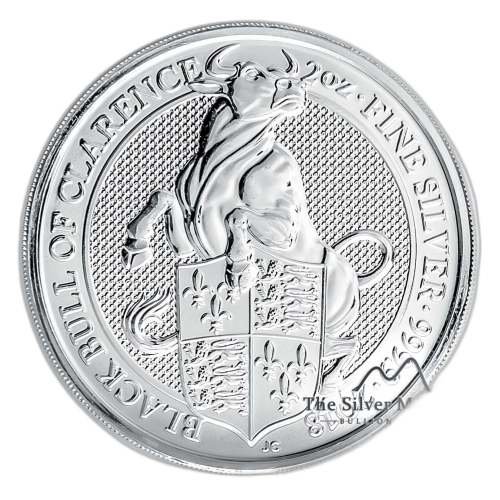 Thumbnail 2 oz Queens Beasts Zilveren Munt 2018 voorkant