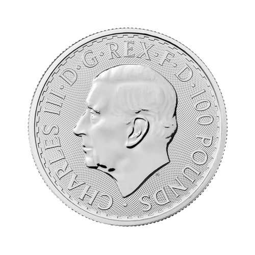 Thumbnail Achterkant 1 troy ounce platina Britannia munt 2025