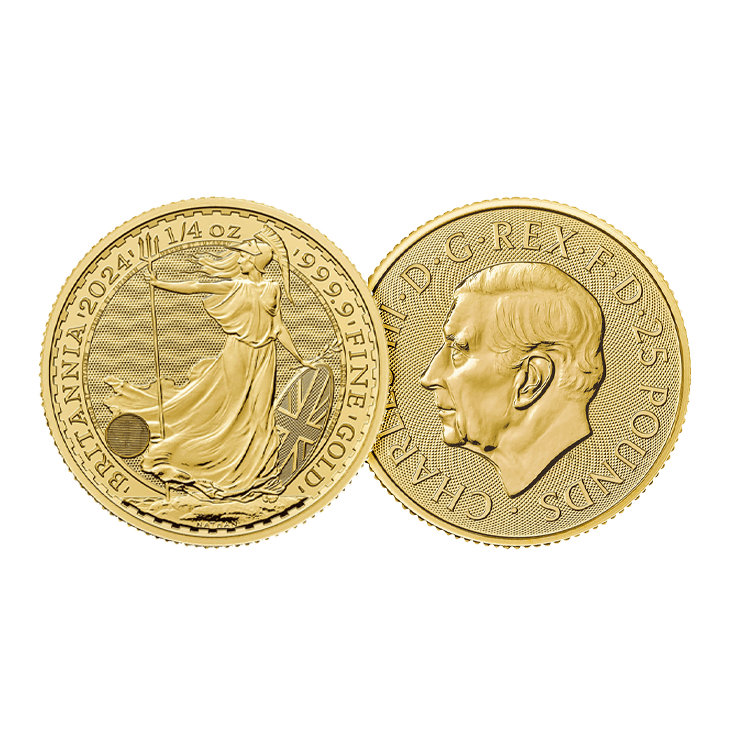 Ontwerp 1/4 troy ounce gouden Britannia munt