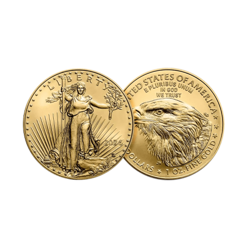 Thumbnail 1 oz American Eagle Goldmünze 2024 angle 1