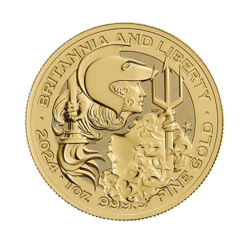 Thumbnail 1 oz Royal Mint Gouden Munt 2024 voorkant