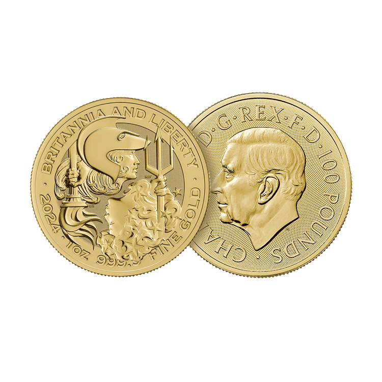 1 oz Royal Mint Gouden Munt 2024 perspectief 1