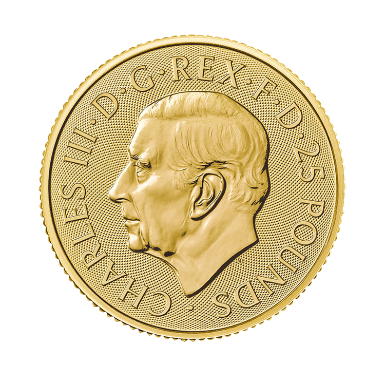 1/4 oz Royal Mint Gouden Munt 2024 achterkant