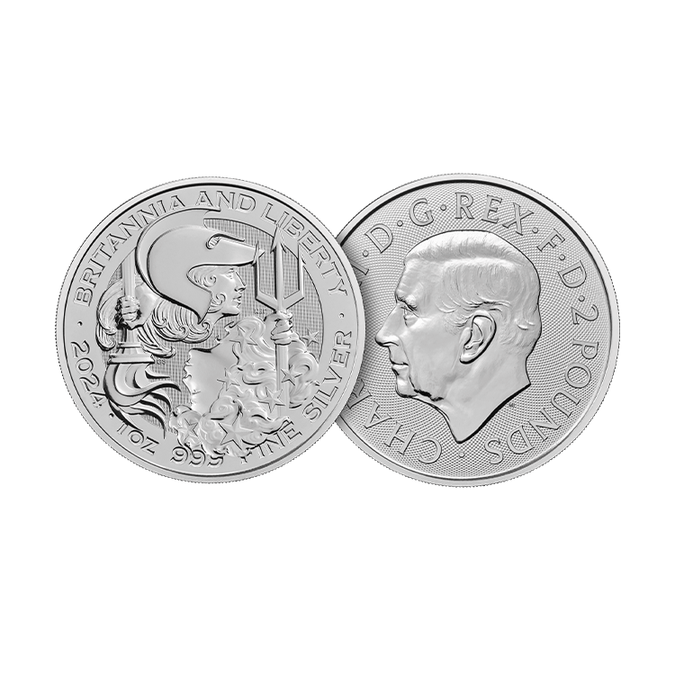 1 oz Royal Mint Plata 2024 angle 1