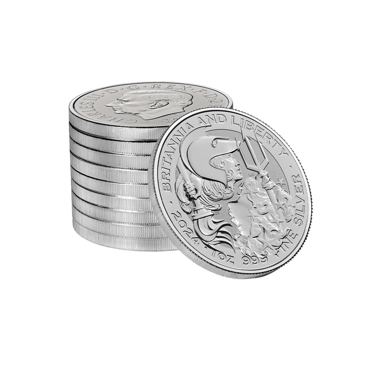 1 oz Royal Mint Plata 2024 angle 2